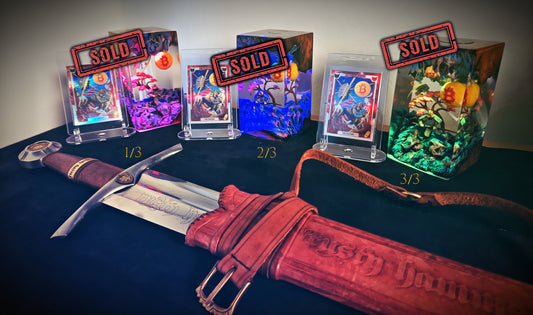 Artifact #3 - Handmade Polished Resin Lamp Satoshi Samurai Halving