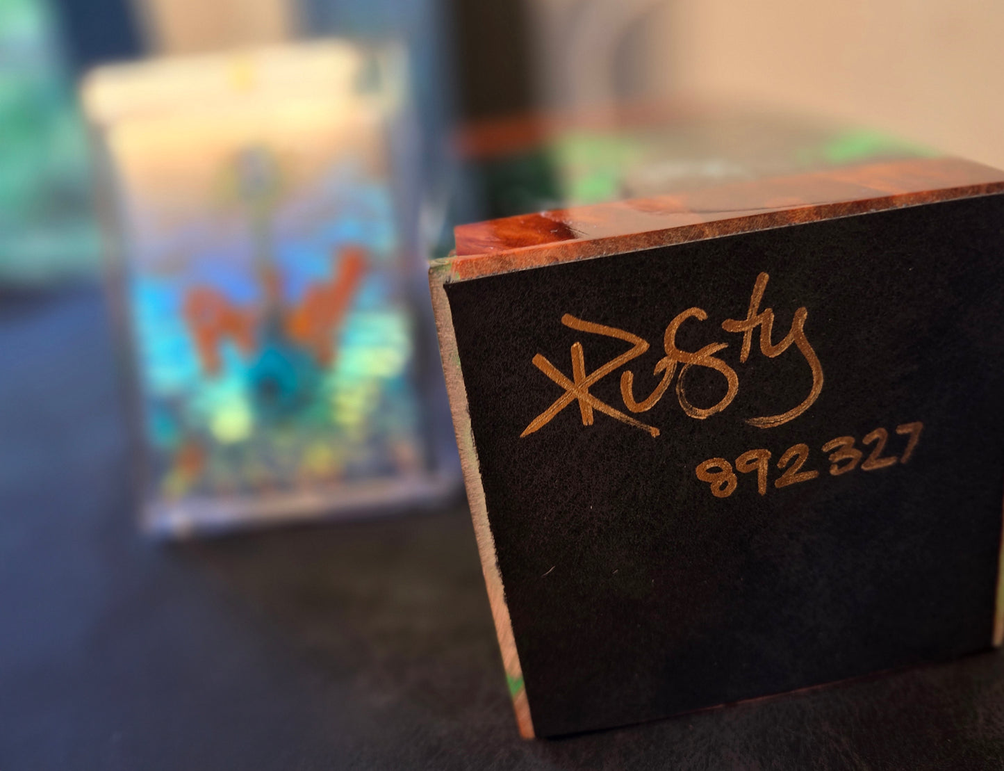 Artifact #2 - Handmade Polished Resin Lamp Omega Candle with PoW 42/50 Limited Edition Card