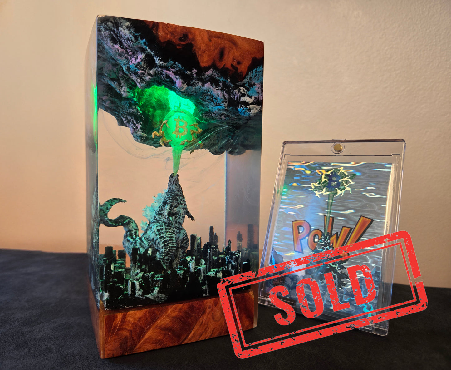 Artifact #2 - Handmade Polished Resin Lamp Omega Candle with PoW 42/50 Limited Edition Card