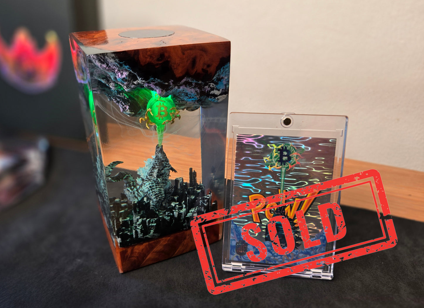 Artifact #2 - Handmade Polished Resin Lamp Omega Candle with PoW 42/50 Limited Edition Card