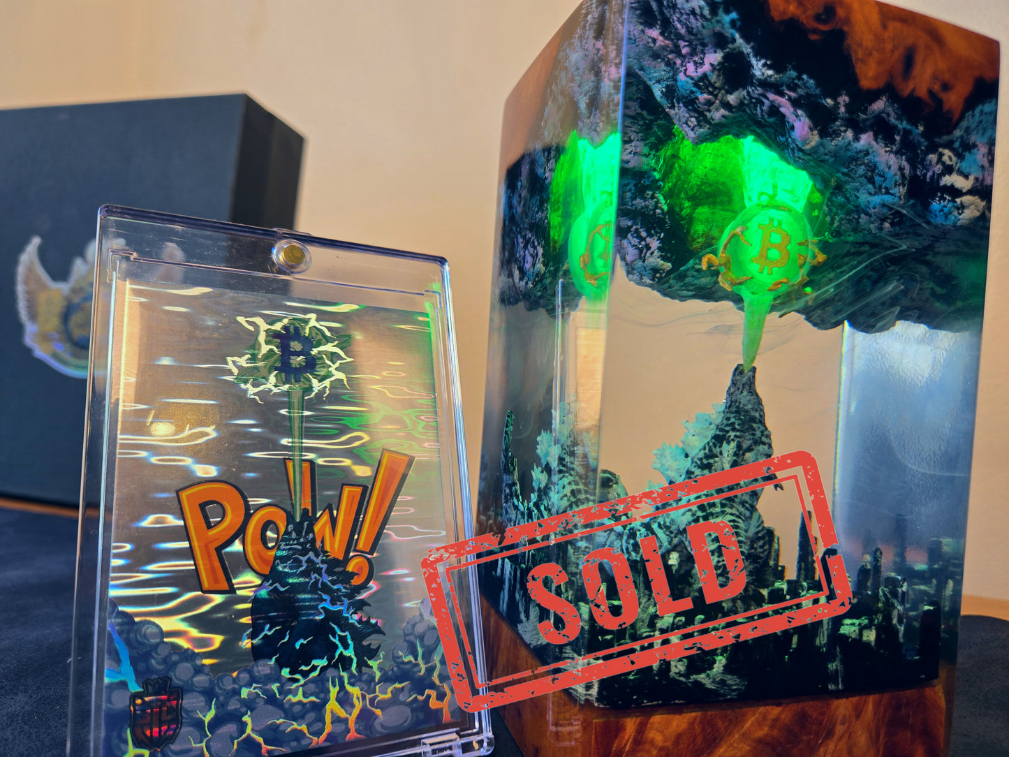 Artifact #2 - Handmade Polished Resin Lamp Omega Candle with PoW 42/50 Limited Edition Card