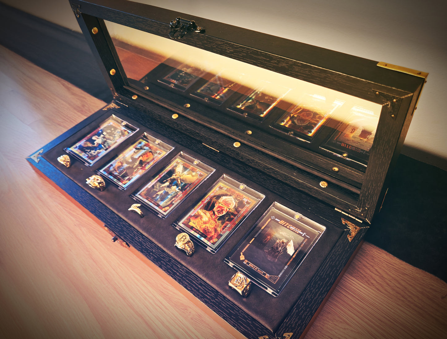 Artifact #1 - Custom Chest of World Of Rusty designed cards Series 3 with matching rings