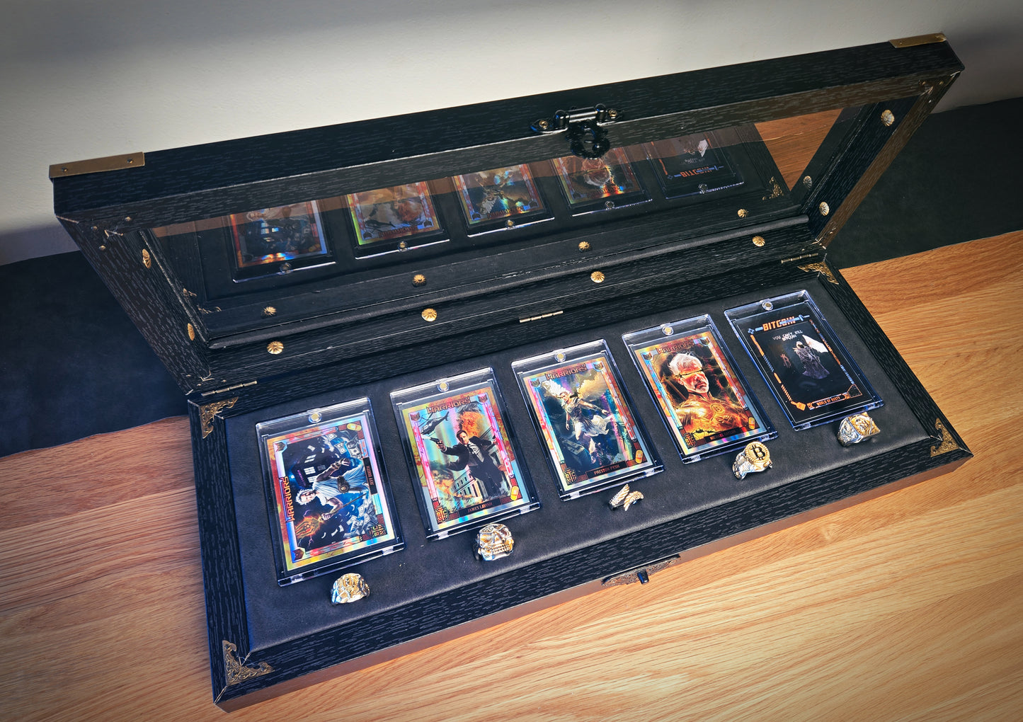 Artifact #1 - Custom Chest of World Of Rusty designed cards Series 3 with matching rings