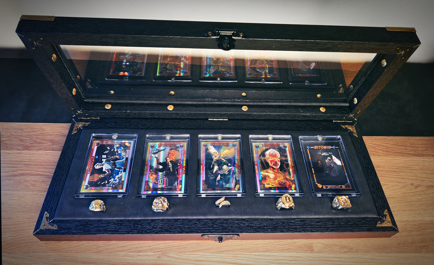 Artifact #1 - Custom Chest of World Of Rusty designed cards Series 3 with matching rings