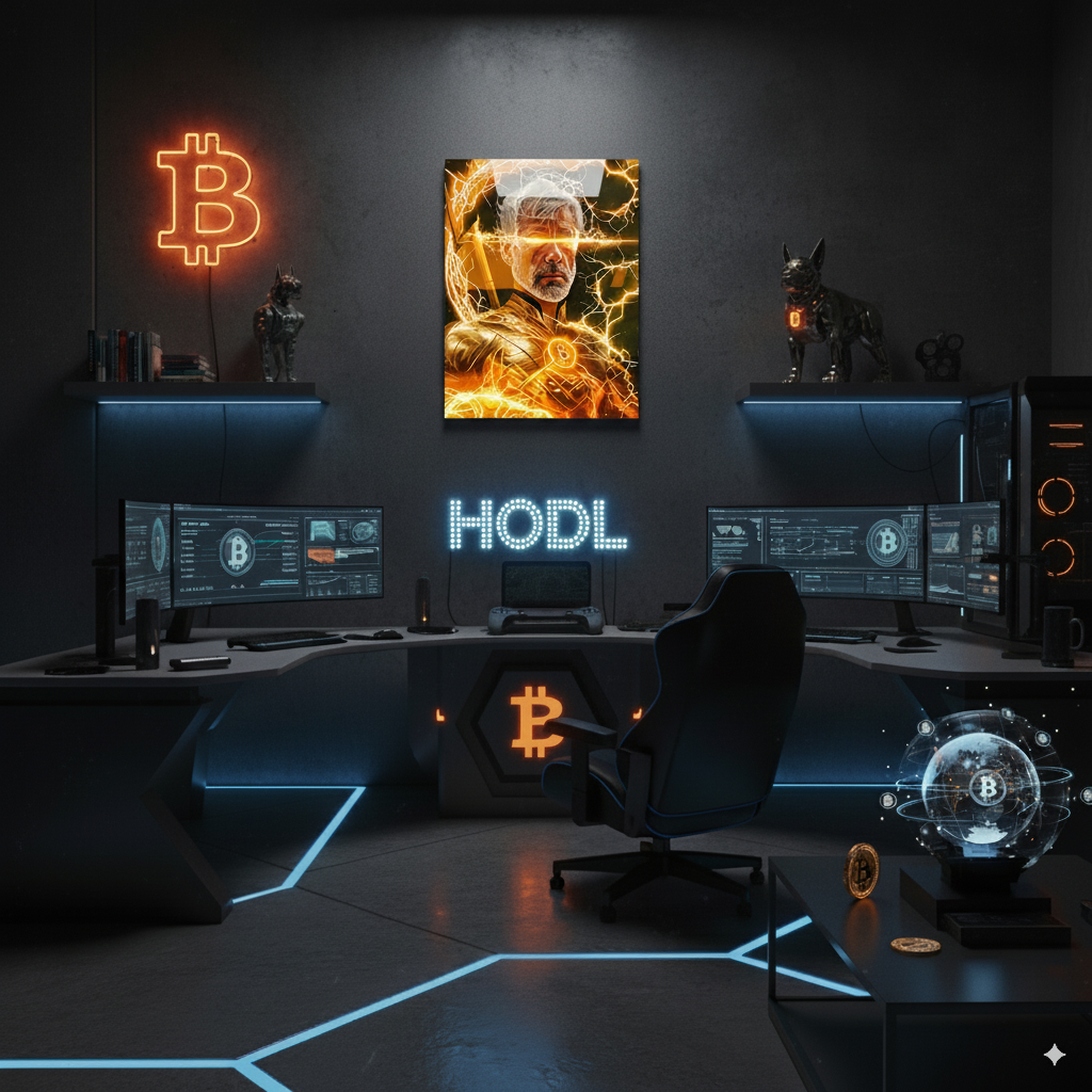 Large Saylor Card Art Printed to Metal - Series 3 BTC Trading Cards