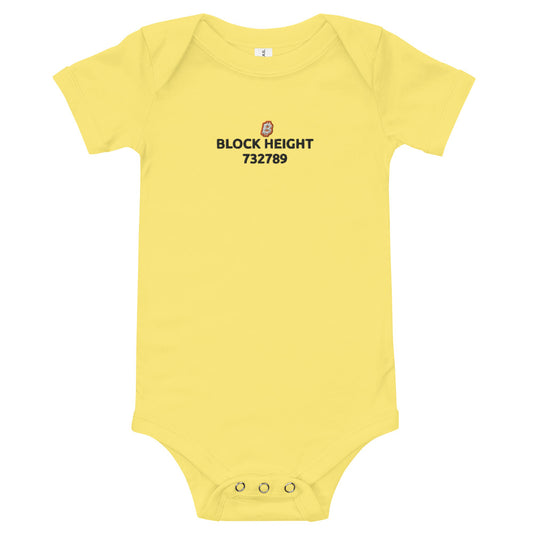 Customizable Bitcoin Block Height Onesie