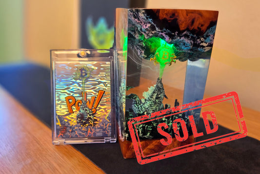 Artifact #2 - Handmade Polished Resin Lamp Omega Candle with PoW 42/50 Limited Edition Card