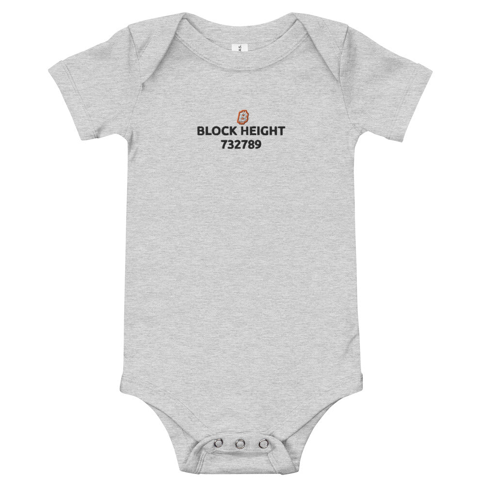 Customizable Bitcoin Block Height Onesie