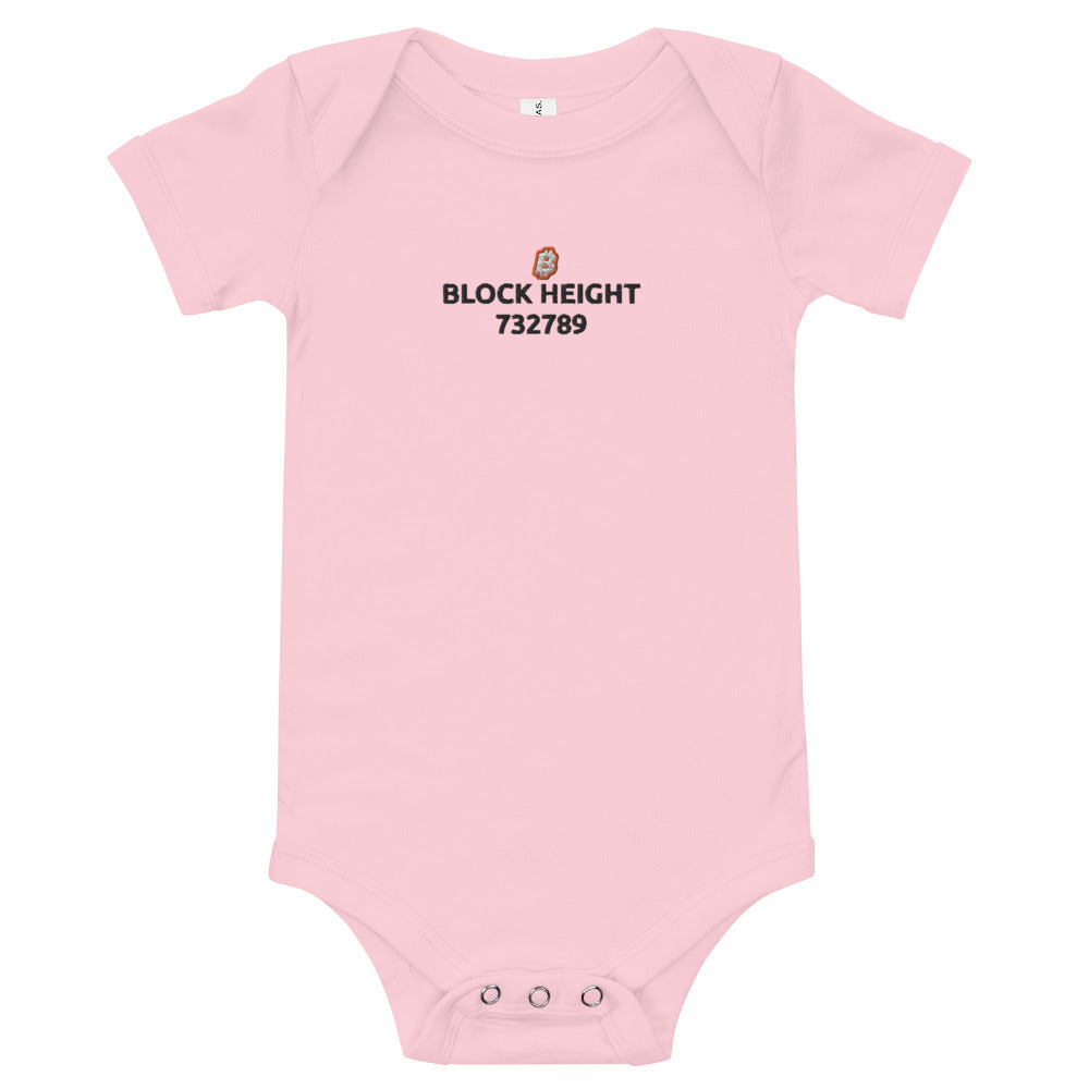 Customizable Bitcoin Block Height Onesie