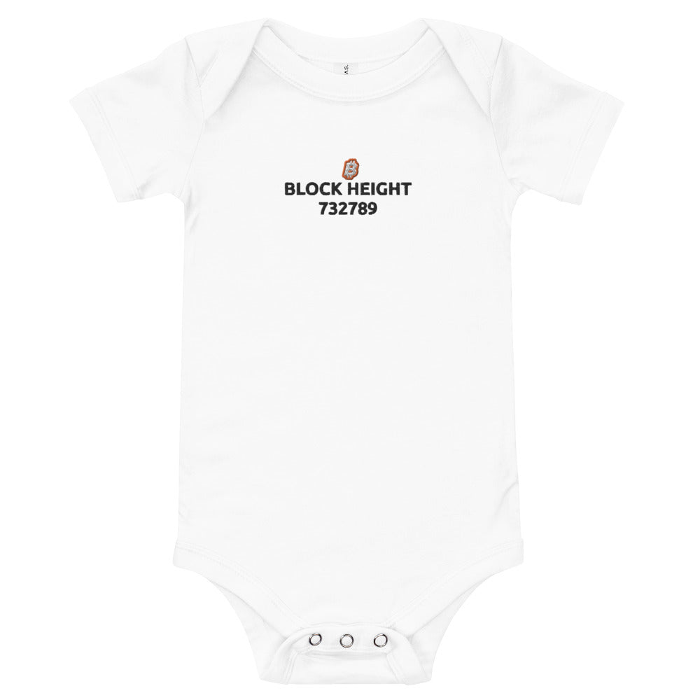 Customizable Bitcoin Block Height Onesie